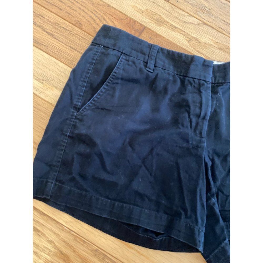J. Crew women's black cotton mid-rise casual summer shorts size 8 - Picture 2 of 8